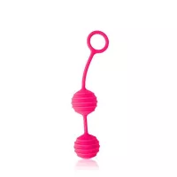 Розовые вагинальные шарики с ребрышками Cosmo