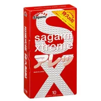 Утолщенные презервативы Sagami Xtreme Feel Long с точками - 10 шт.